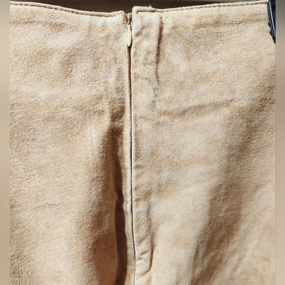 Lane Bryant Vintage 100% Genuine Leather Shell Embroidered Midi Skirt NWT - Picture 6 of 8